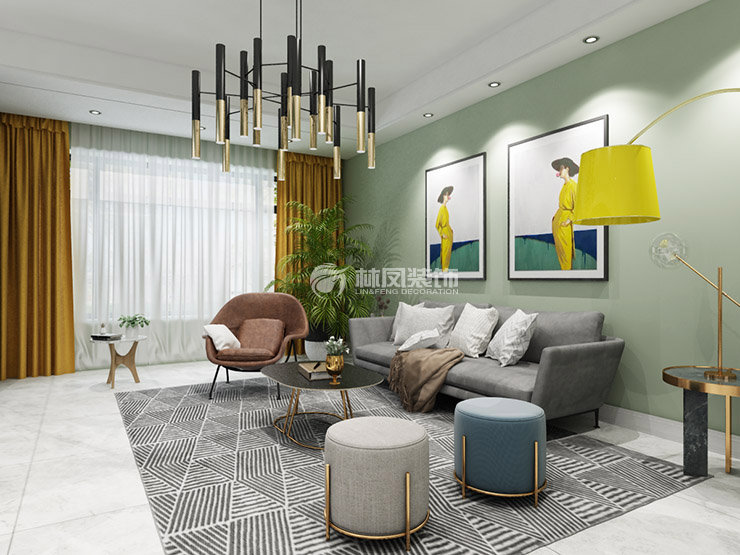 美的時代城101平北歐風(fēng)格裝修效果圖