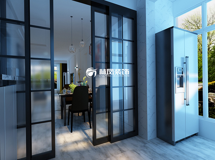 信達(dá)萬(wàn)科如園140㎡戶型廚房裝修案例