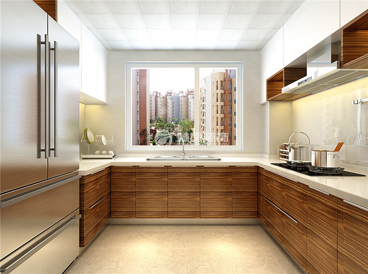 信達(dá)萬(wàn)科如園140㎡戶型廚房裝修案例