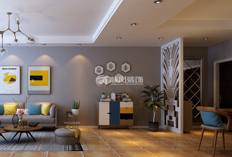 雅居樂花園146㎡玄關(guān)設(shè)計裝修效果圖