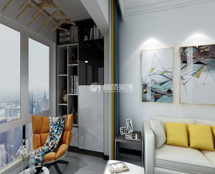 陽臺(tái)嵌入式柜子設(shè)計(jì)裝修效果圖