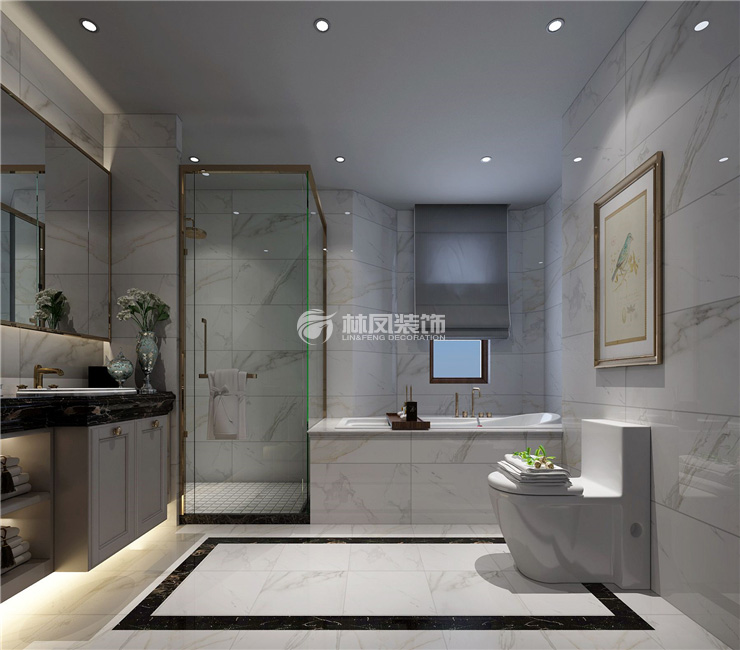 衛(wèi)生間無主燈設(shè)計(jì)裝修效果圖