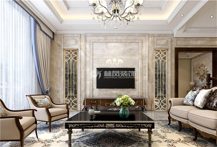 歐式風格電視背景墻設計細節(jié)裝修效果圖