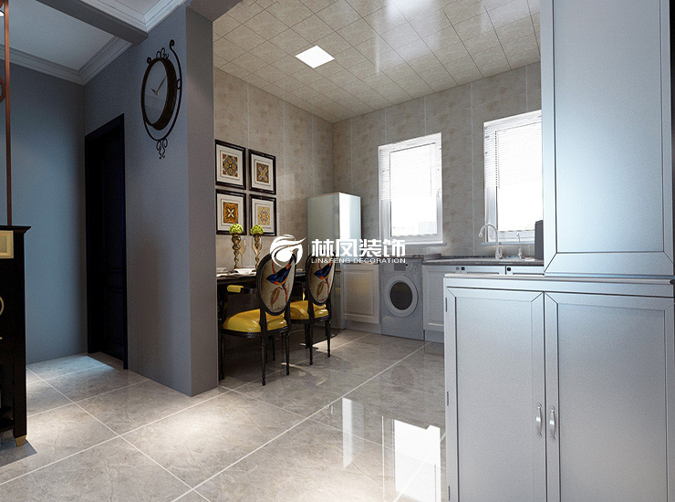 美式風(fēng)格開放式廚房設(shè)計(jì)裝修效果圖