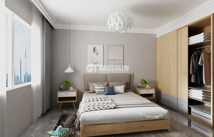 臥室嵌入式設(shè)計衣柜裝修效果圖