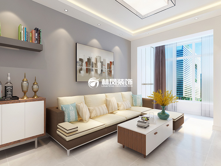 現(xiàn)代風(fēng)格客廳吸頂燈設(shè)計(jì)裝修效果圖