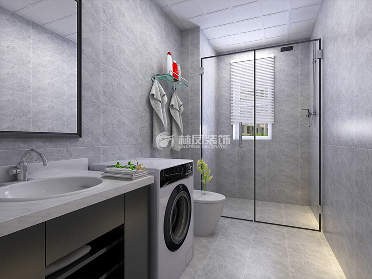 現(xiàn)代風格衛(wèi)生間裝修效果圖