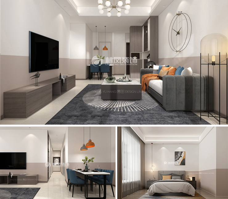 恒大中央廣場134平現(xiàn)代風(fēng)格裝修效果圖