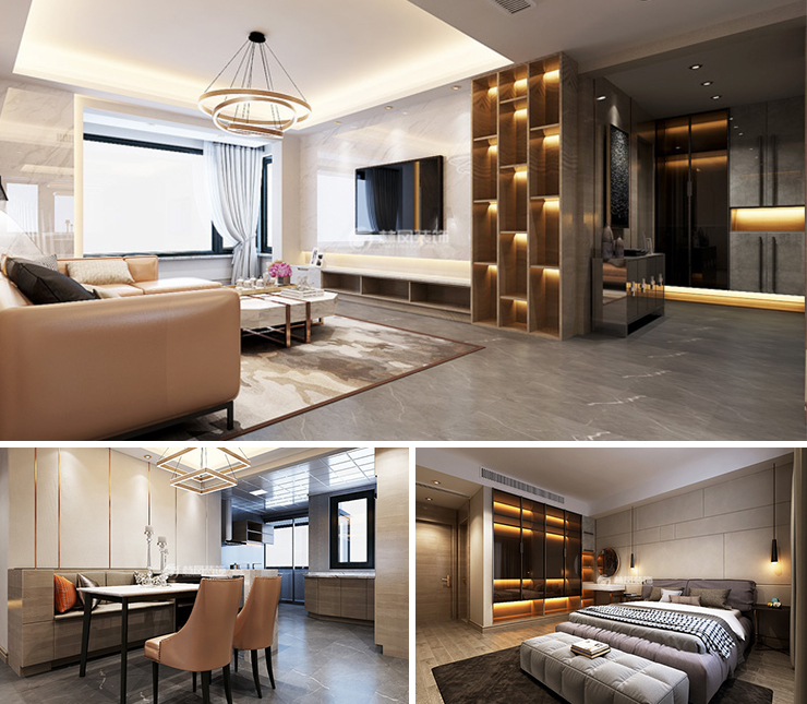 大都會公元145平現(xiàn)代風格裝修效果圖