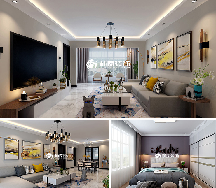 佳兆業(yè)悅峰160平現(xiàn)代風(fēng)格裝修效果圖