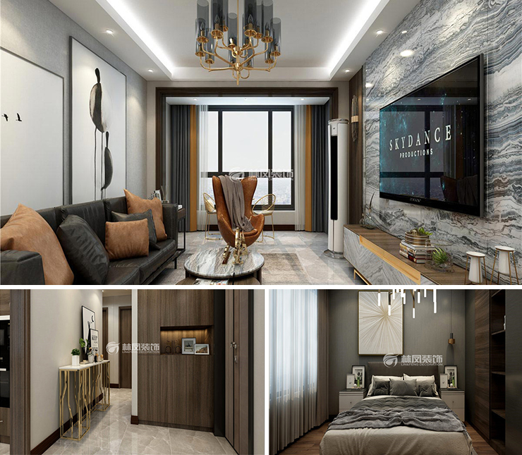 保利中糧堂悅122平輕奢風格裝修效果圖