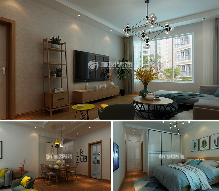 萬(wàn)科千山府135平現(xiàn)代風(fēng)格裝修效果圖