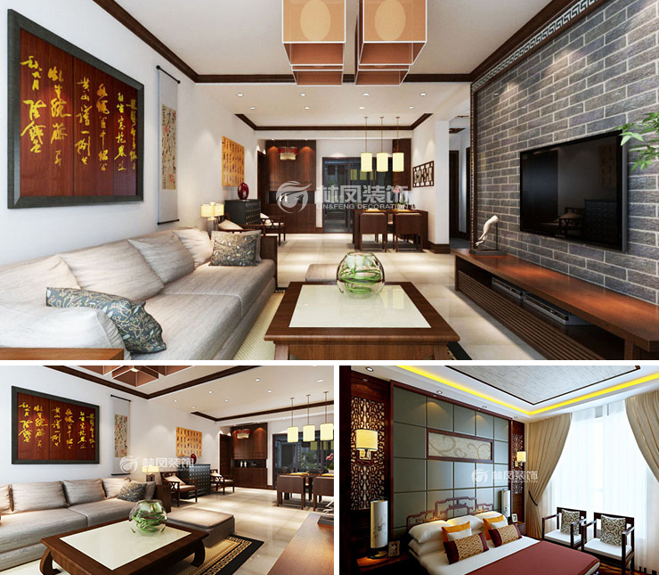 融創(chuàng)唐軒上城118平中式風(fēng)格裝修效果圖