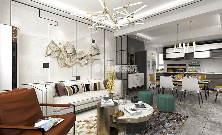 輕奢風(fēng)格LDK設(shè)計裝修效果圖