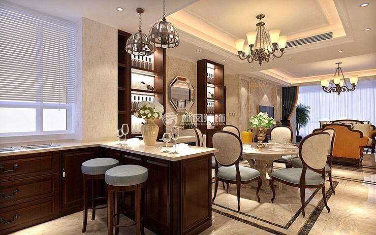 美式風(fēng)格LDK設(shè)計裝修效果圖