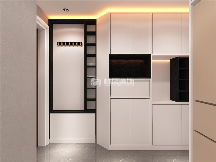 玄關(guān)鞋柜無把手設(shè)計裝修效果圖