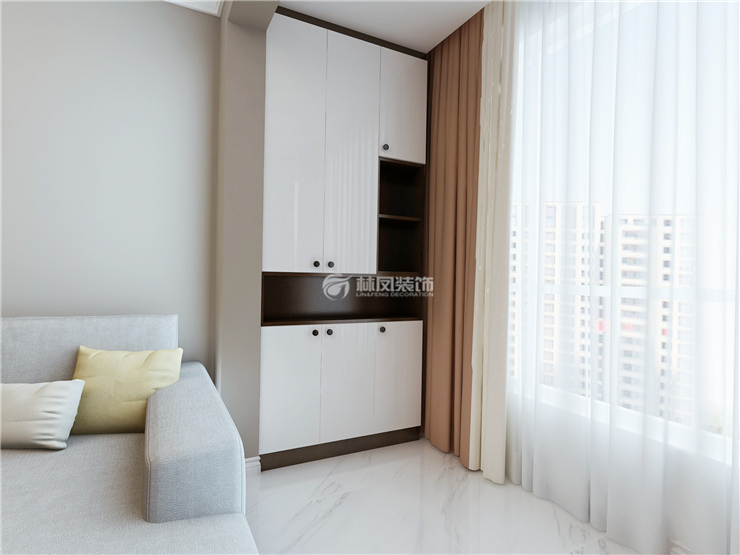 現(xiàn)代風格陽臺鋪貼地磚裝修效果圖