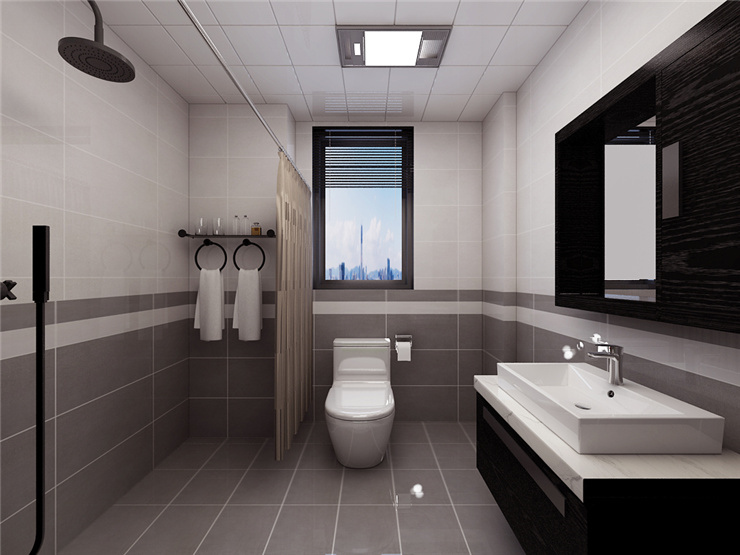 現(xiàn)代風格衛(wèi)生間地磚美縫裝修效果圖