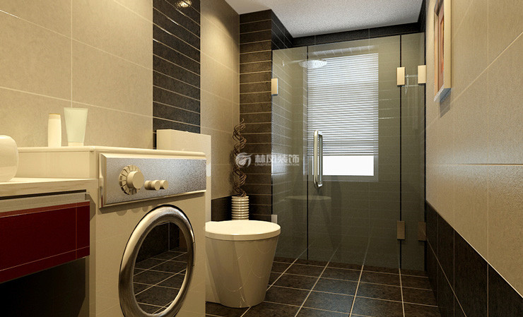衛(wèi)生間玻璃隔斷干濕分離設(shè)計(jì)裝修效果圖
