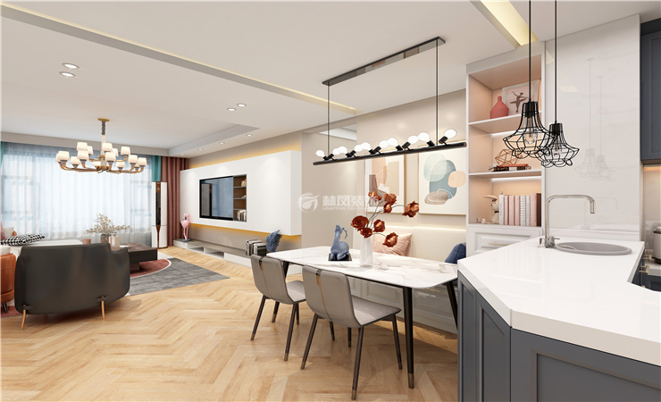 卡座搭配餐邊柜設(shè)計