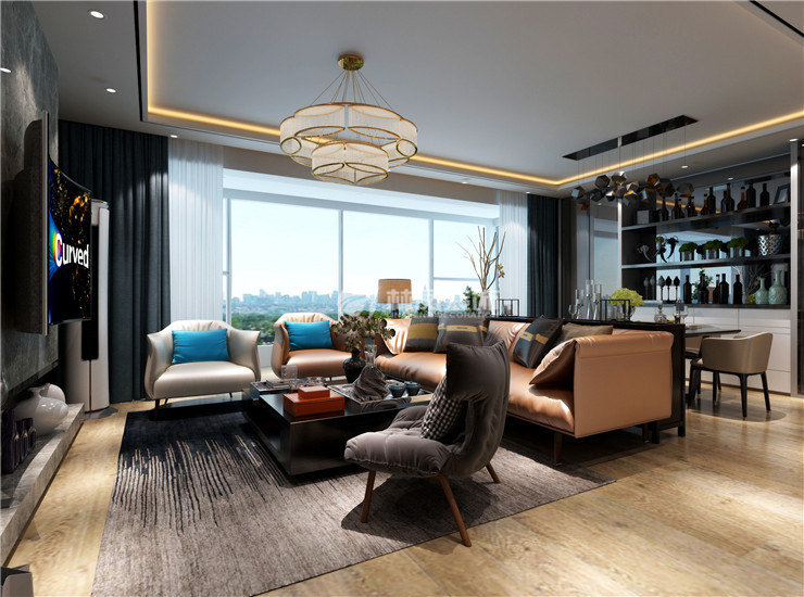 華潤(rùn)長(zhǎng)安里-158平-現(xiàn)代風(fēng)格-客廳 (4).jpg